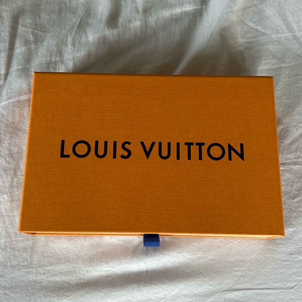 Louis Vuitton box, dust bag and ribbon